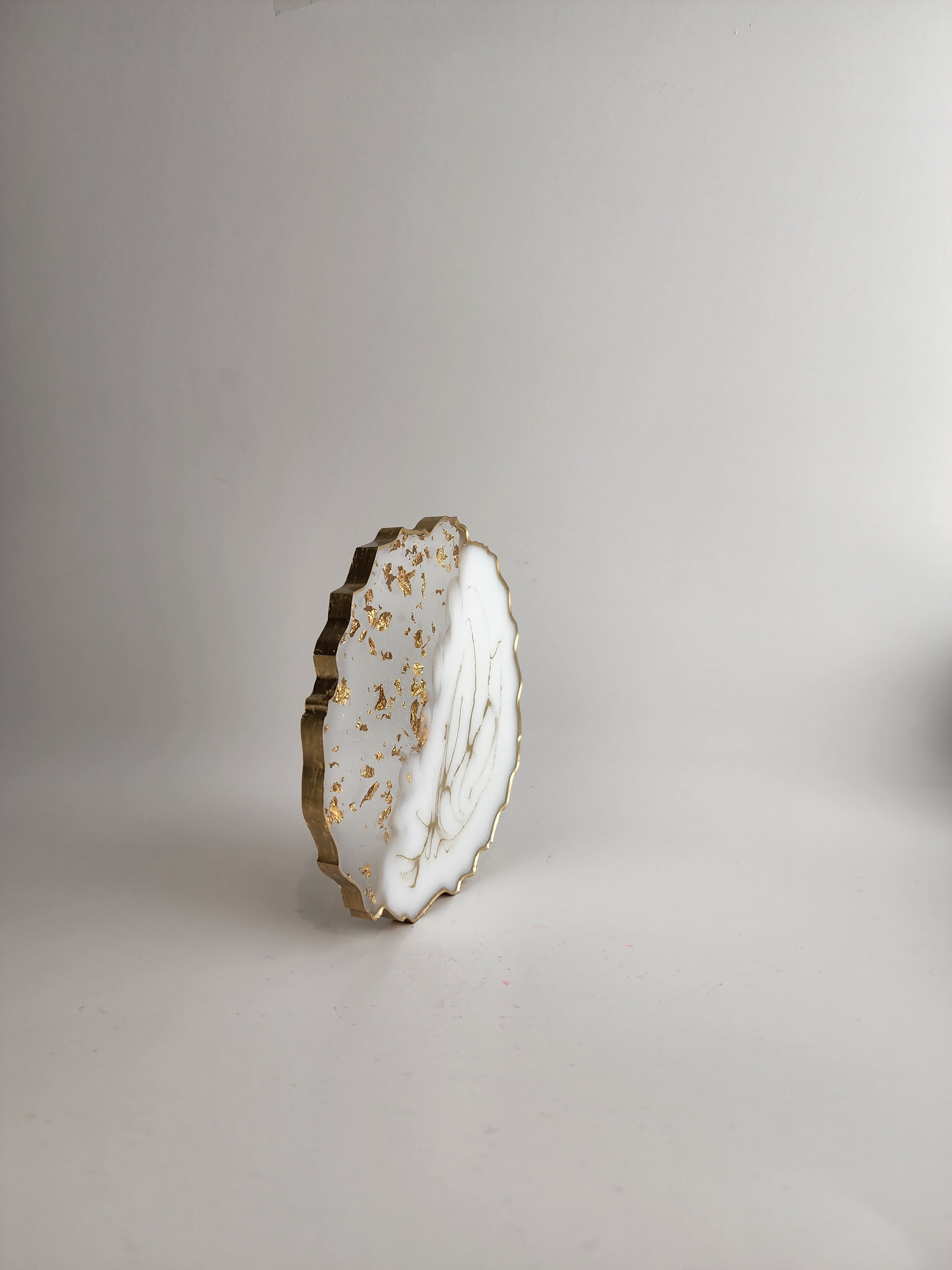 Posavasos Zeeba (transparente/blanco y dorado)
