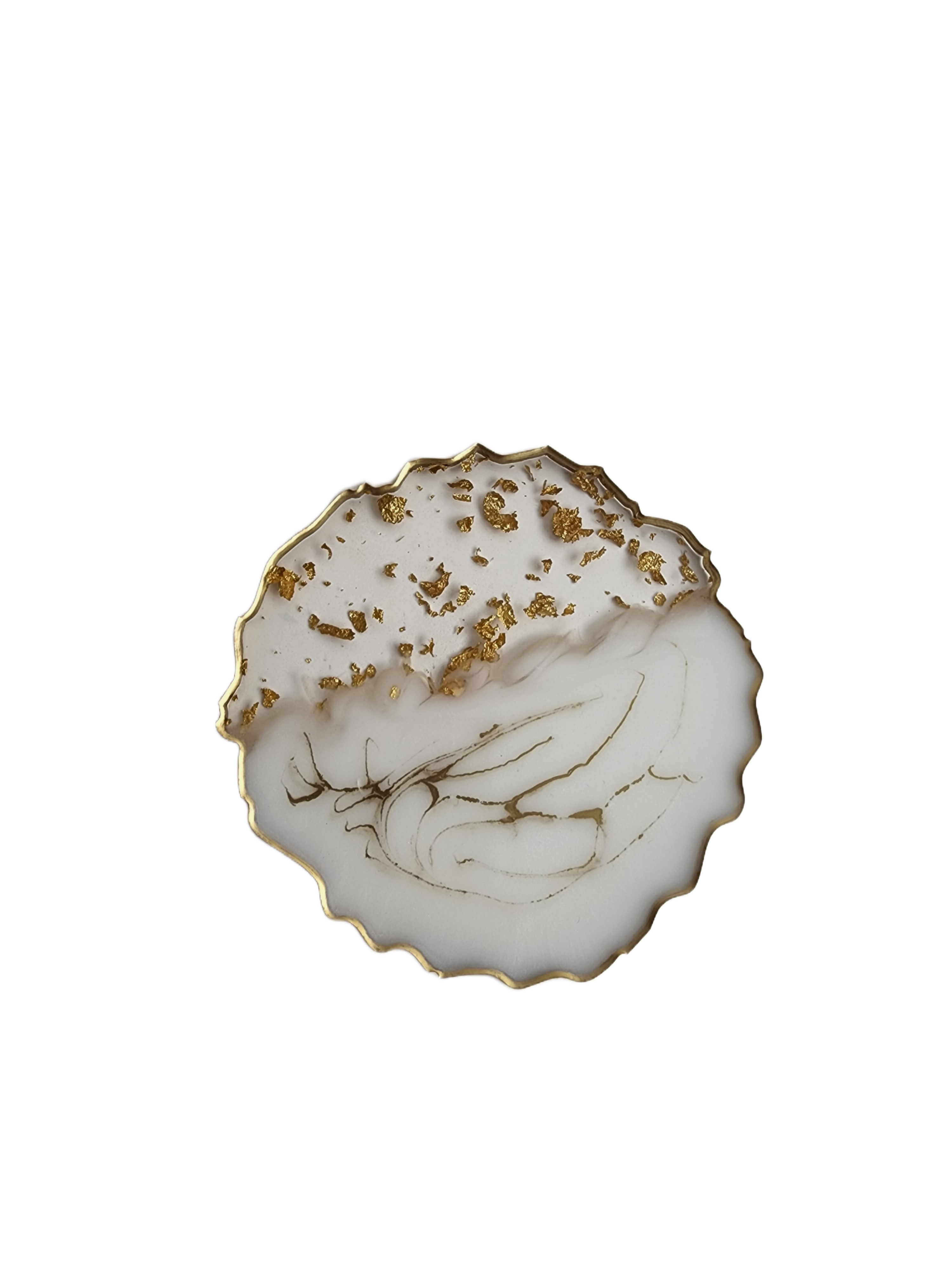 Posavasos Zeeba (transparente/blanco y dorado)